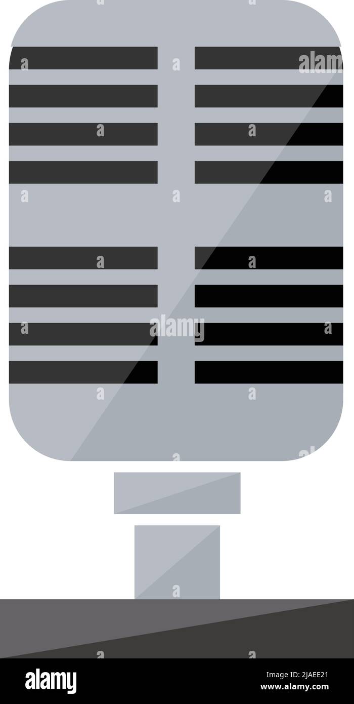 Simple microphone icon. Vector illustration. Editable vector Stock ...