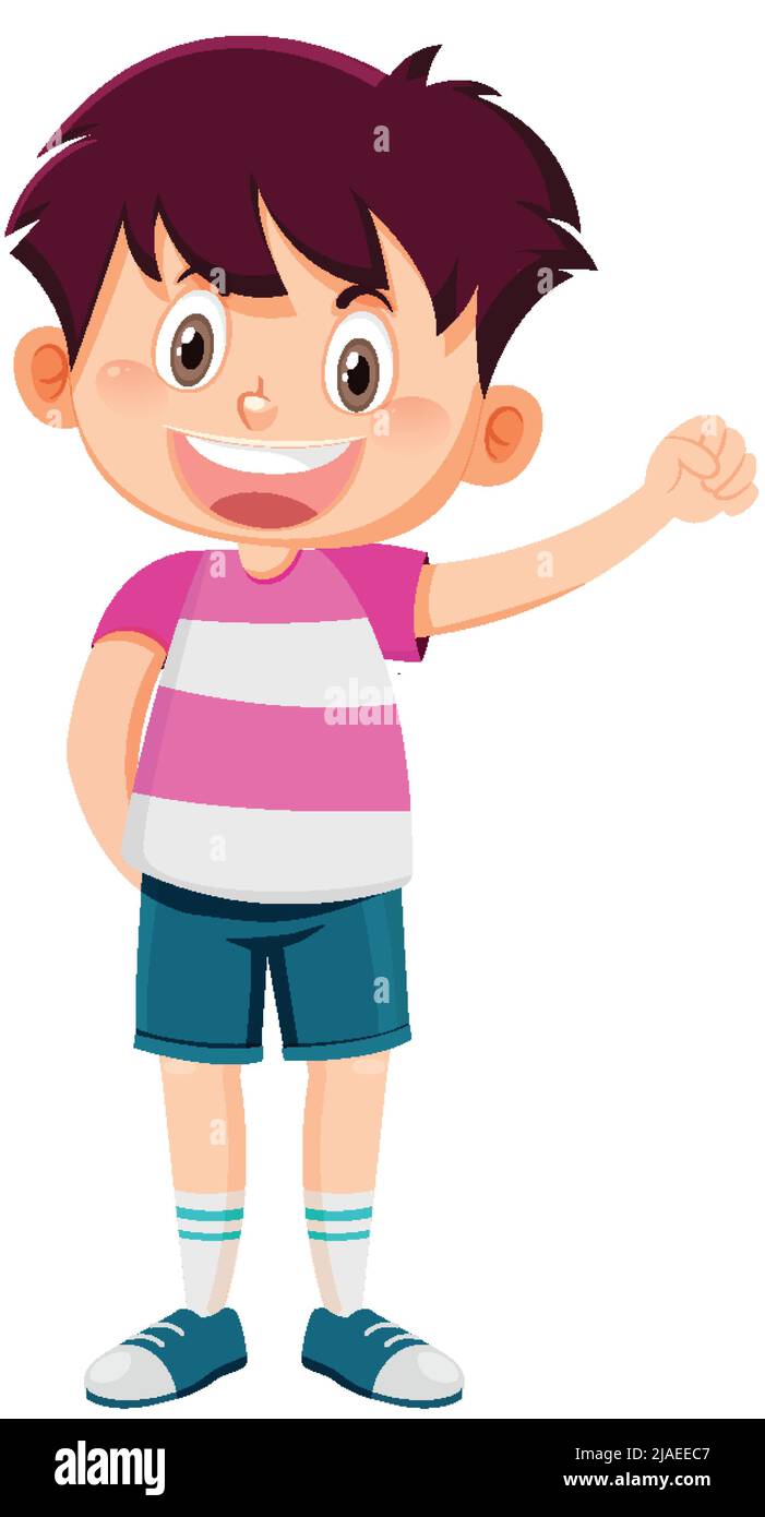 A happy boy cartoon character illustration Stock Vector Image & Art - Alamy