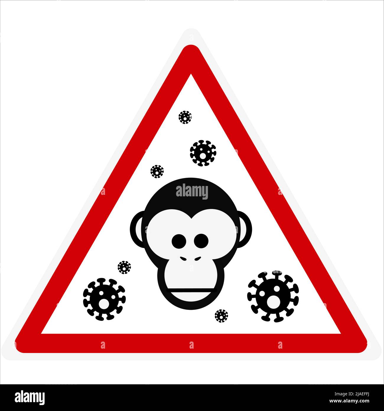 Monkey icon vector illustration new Monkeypox 2022 virus in simple flat ...