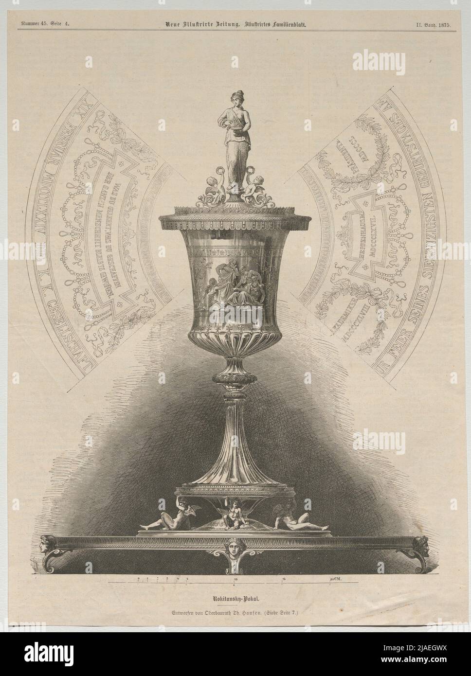 Rokitansky Cup. '. Cup for Karl Freiherr von Rokitansky for the seventieth birthday (from' new illustrated newspaper. Illustrated family leaf. '). Unknown Stock Photo
