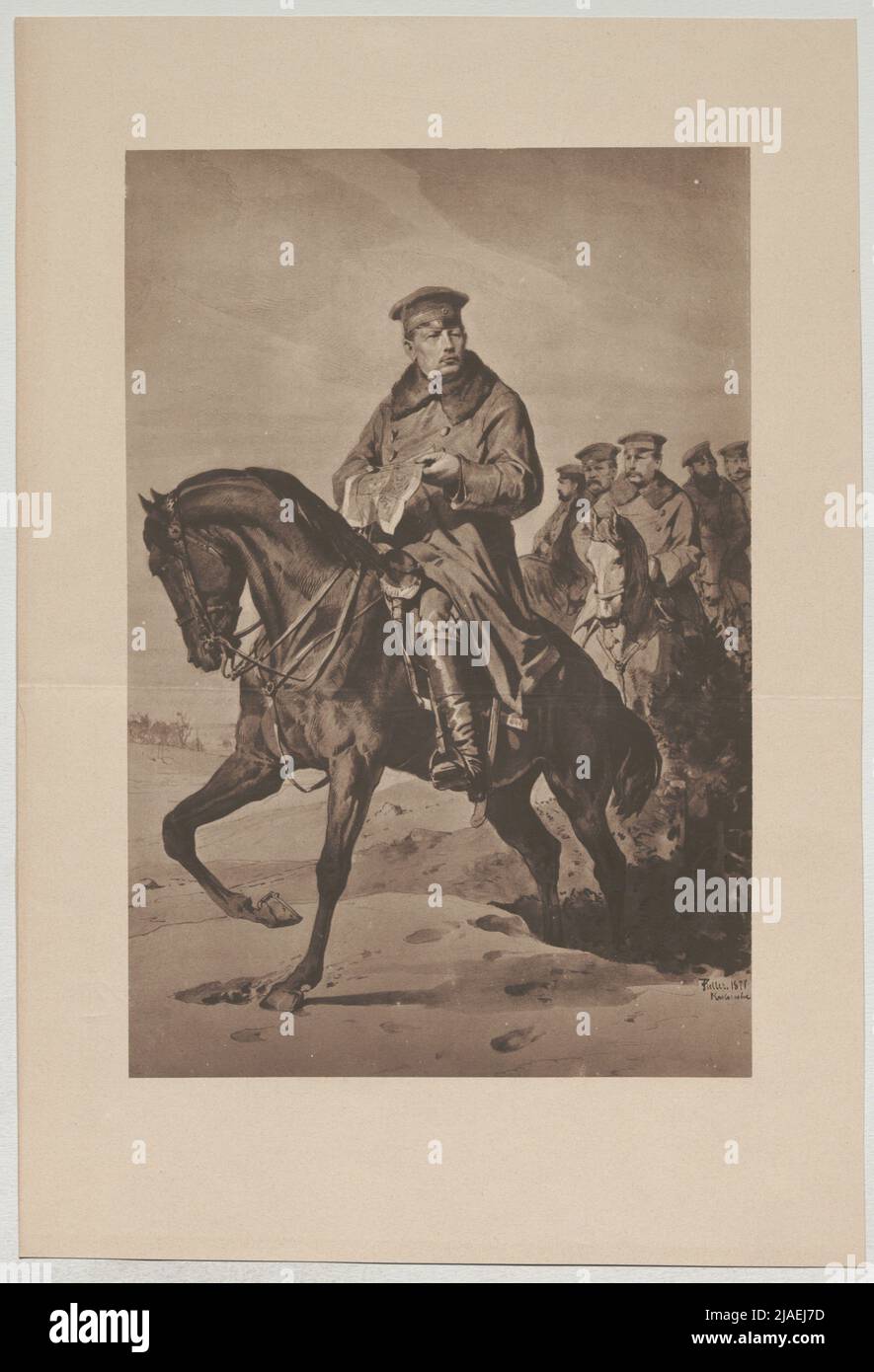 General August von Werder on horseback. Unknown Stock Photo Alamy