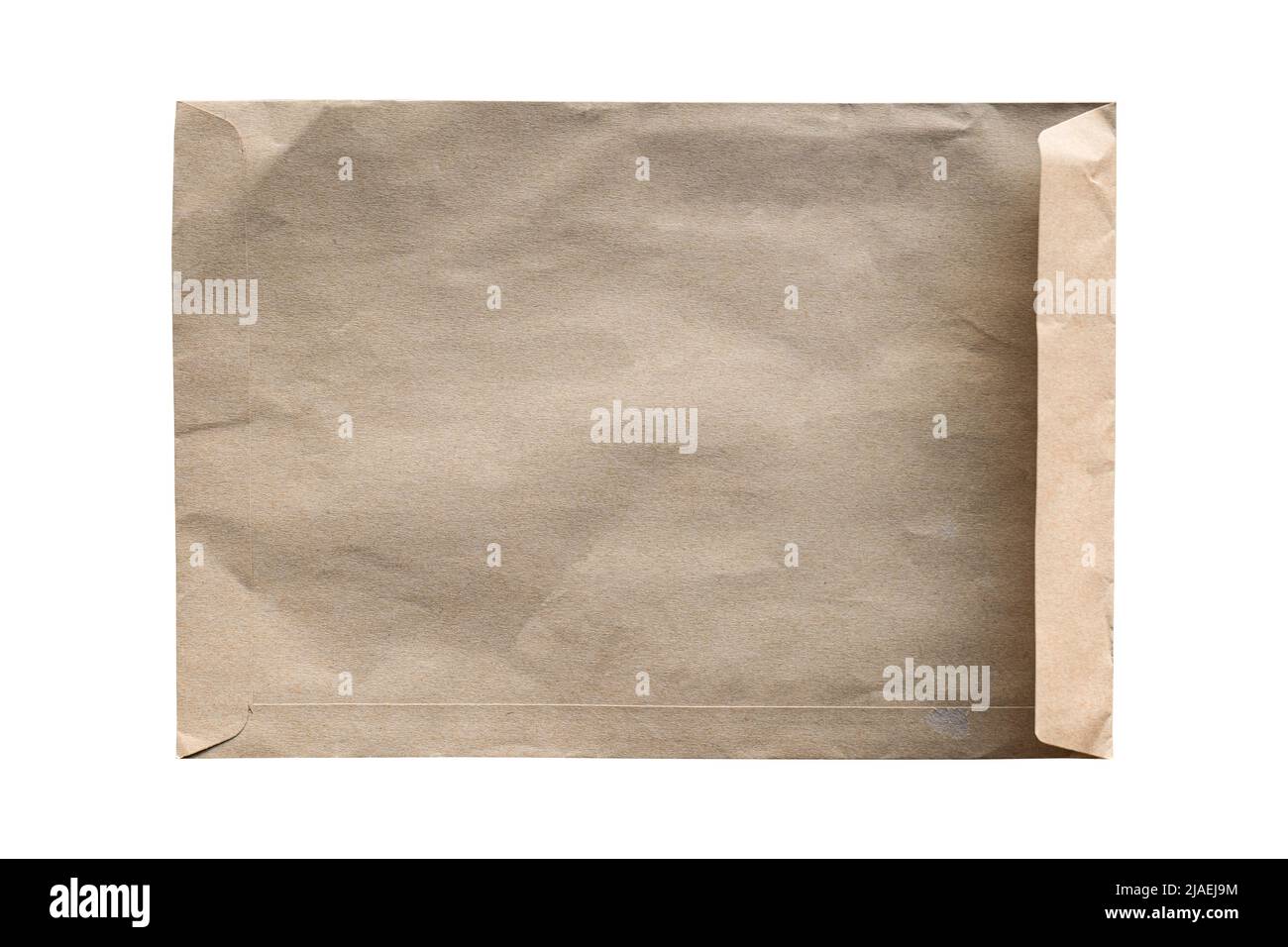 Brown paper envelope isolated on white background. Object with clipping path Stock Photo