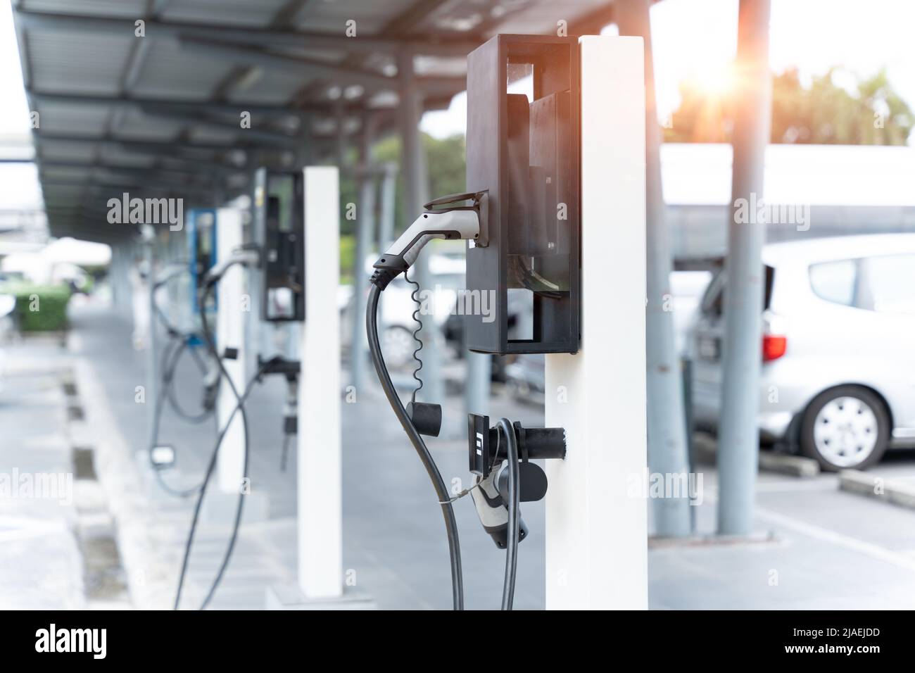 Electric car charging station. Power supply for electric car charging