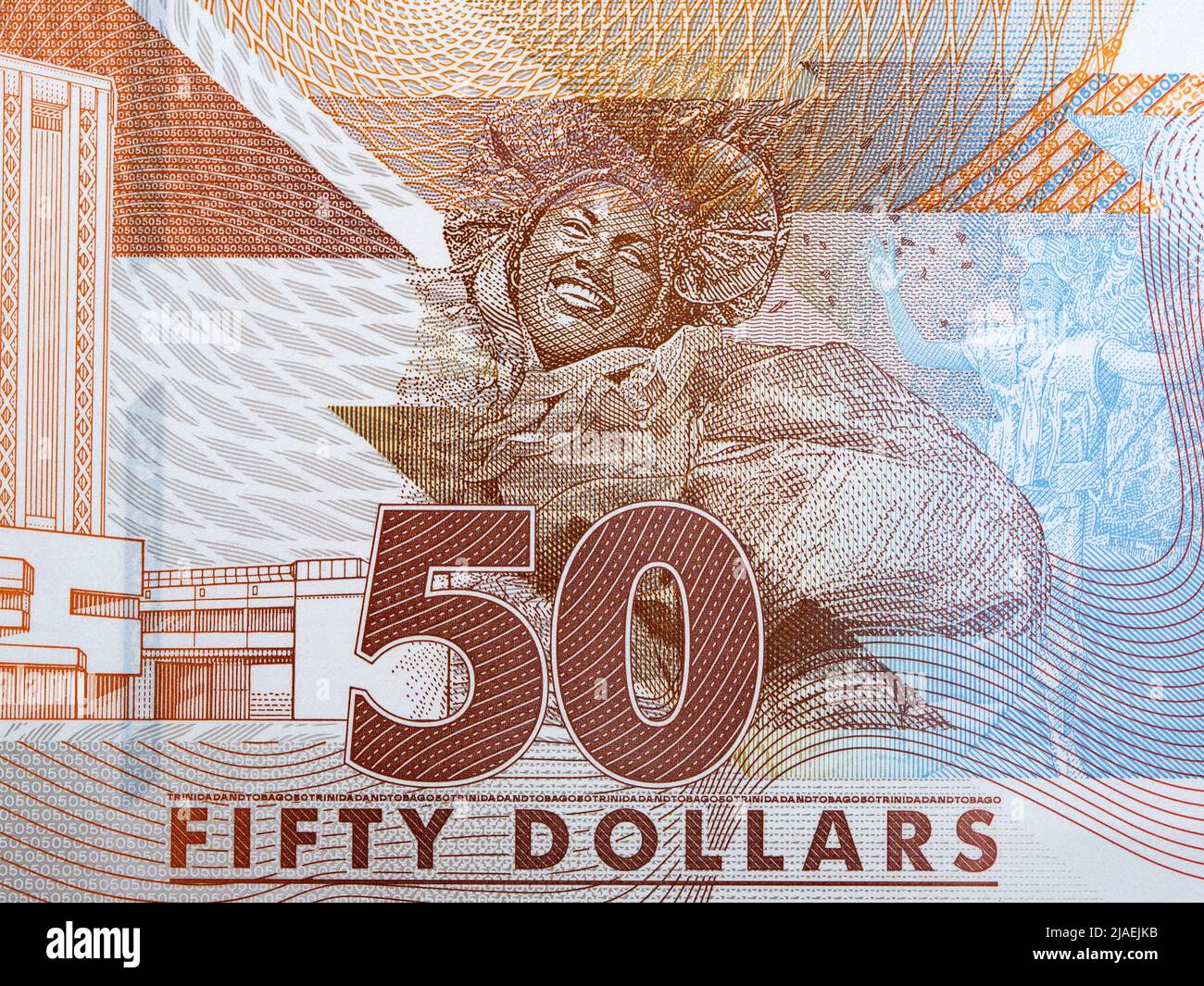 Dancer from Trinidad and Tobago money - Dollars Stock Photo