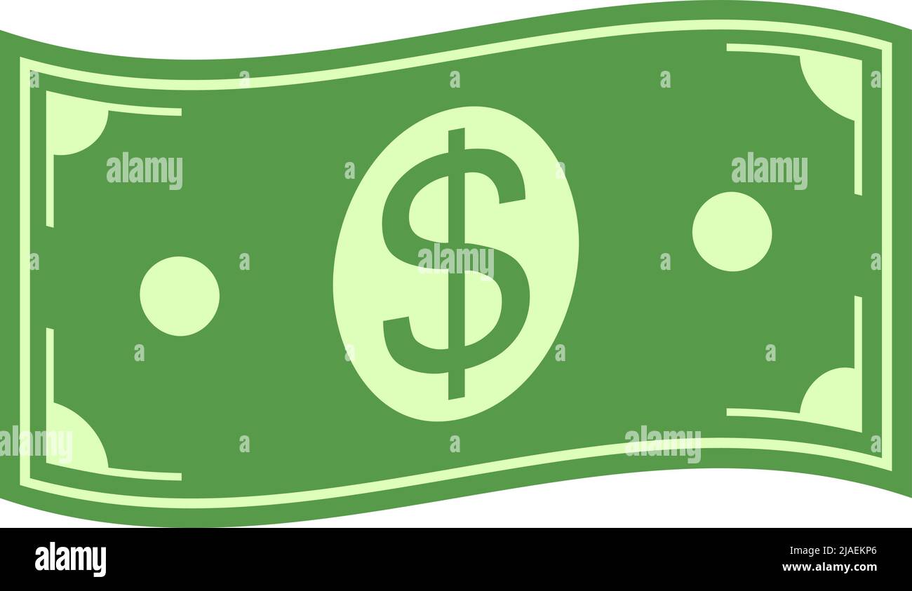 Icons money dollar, flat bundle cash symbol payment pay money Stock Vector