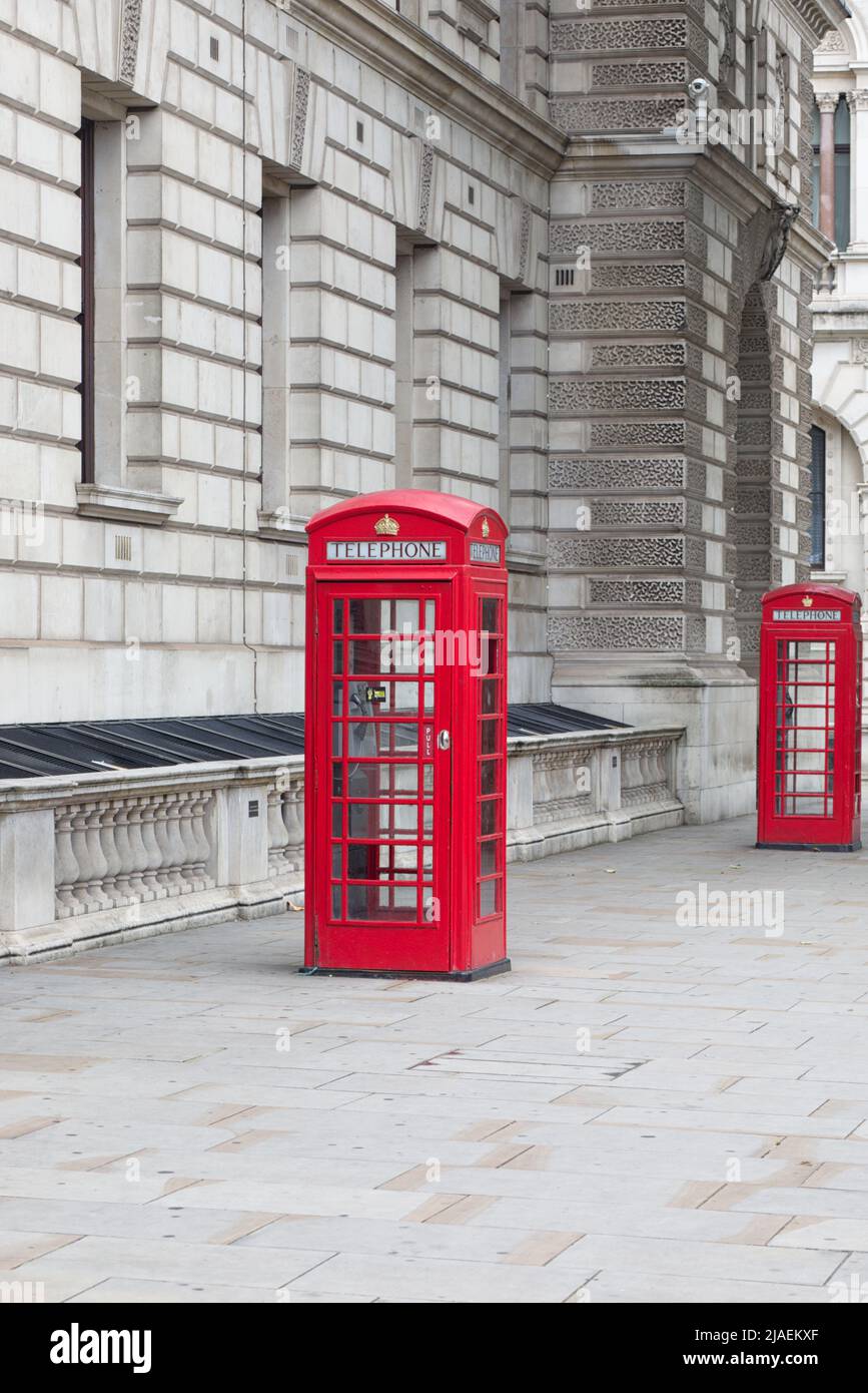 telephone box on whitehall London Stock Photo