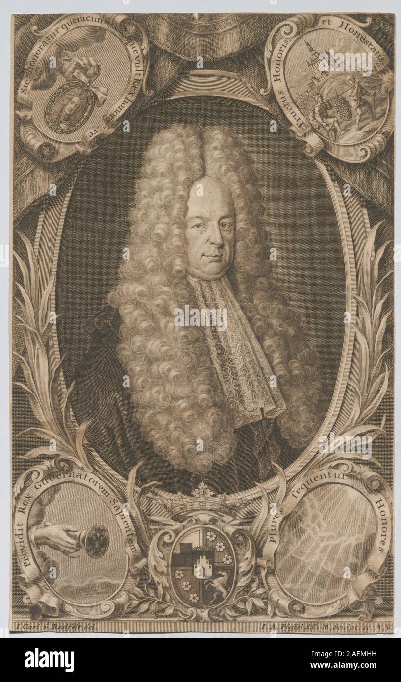 Graf von Thurheim. Johann Andreas d. Ä. Pfeffel (1674—1748), copper engraver, after: Johann Karl von Reslfeld, Artist Stock Photo