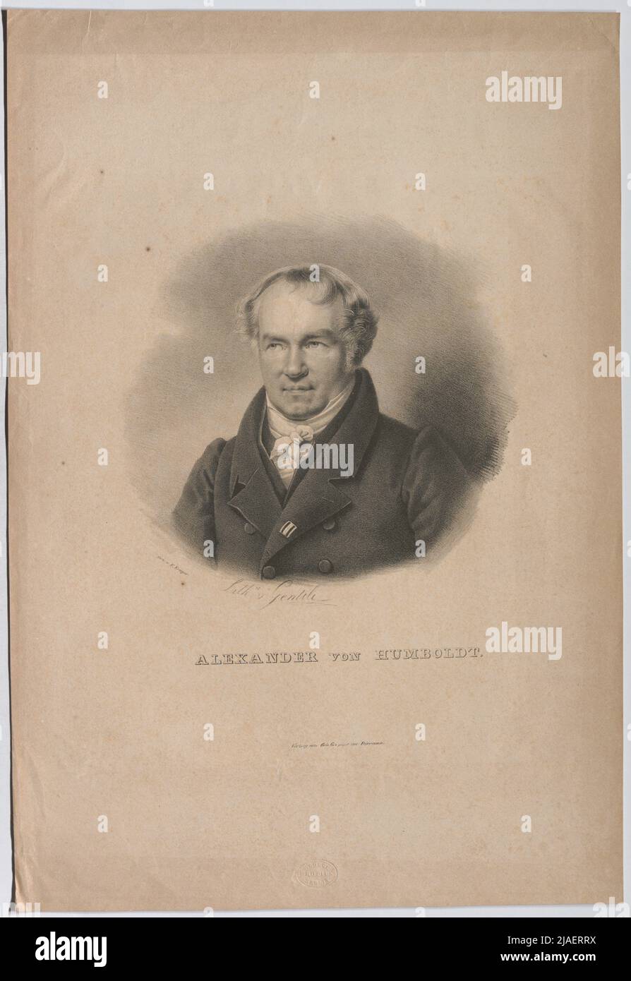 Alexander von Humboldt. Franz Krüger (1797-1857), Artist, Angelo Gentili († 1840), lithograph Stock Photo