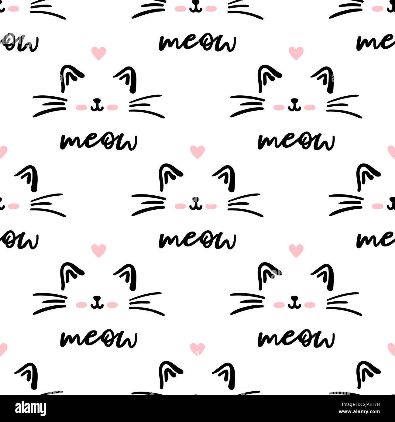 Black cat seamless pattern. Meow and cat paws background vector illustration. Cute cartoon pastel character for nursery girl baby print Stock Vector Image & Art - Alamy Black cat seamless pattern. Meow and cat paws background vector illustration. Cute cartoon pastel character for nursery girl baby print Stock Vector Image & Art - Alamy