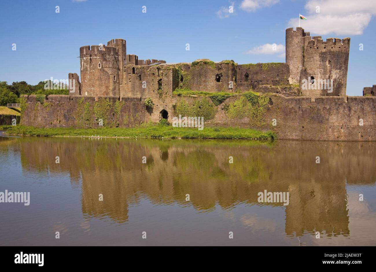 Caerphilly Castle, Caerphilly, South Wales, UK Stock Photo