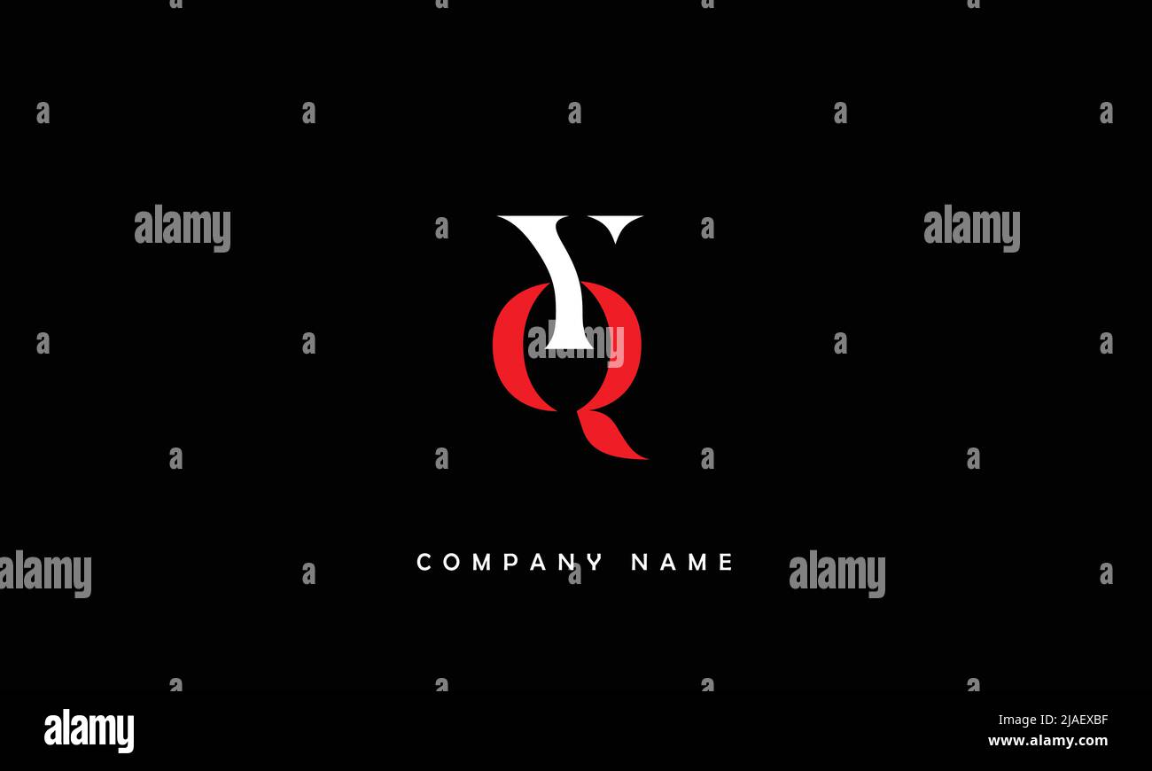 YQ, QY Alphabets Letters Logo Monogram Stock Vector