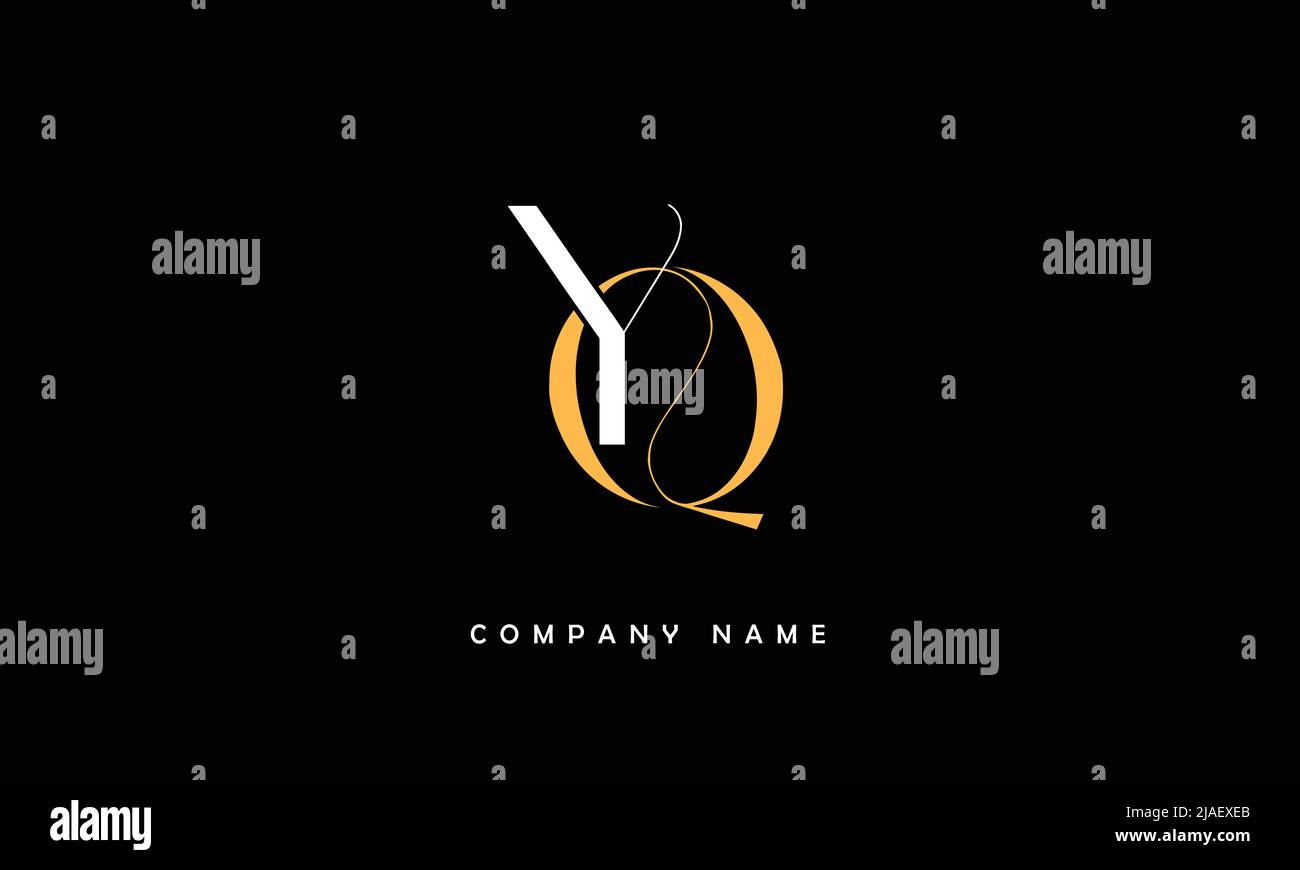YQ, QY Alphabets Letters Logo Monogram Stock Vector