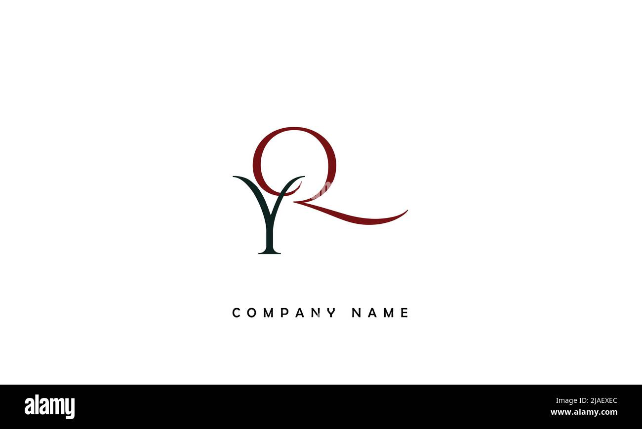 YQ, QY Alphabets Letters Logo Monogram Stock Vector