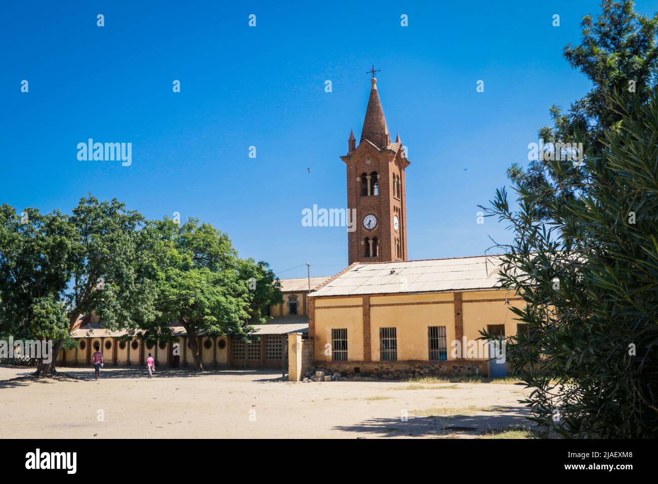 View to the Catholic Eparchy in Keren, Eritrea Stock Photo