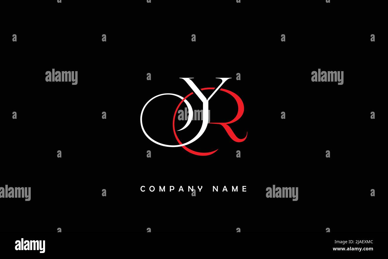 YR, RY Alphabets Letters Logo Monogram Stock Vector