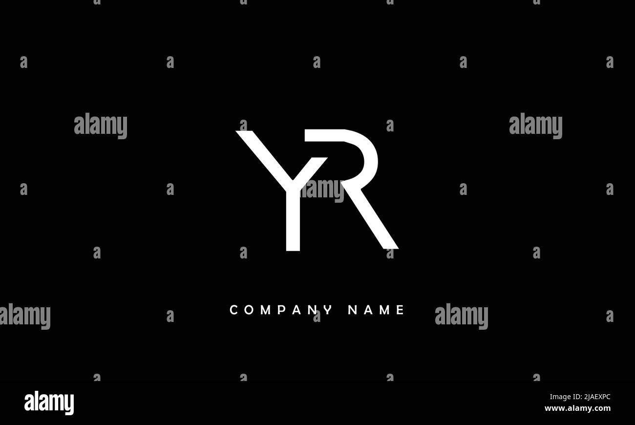 YR, RY Alphabets Letters Logo Monogram Stock Vector