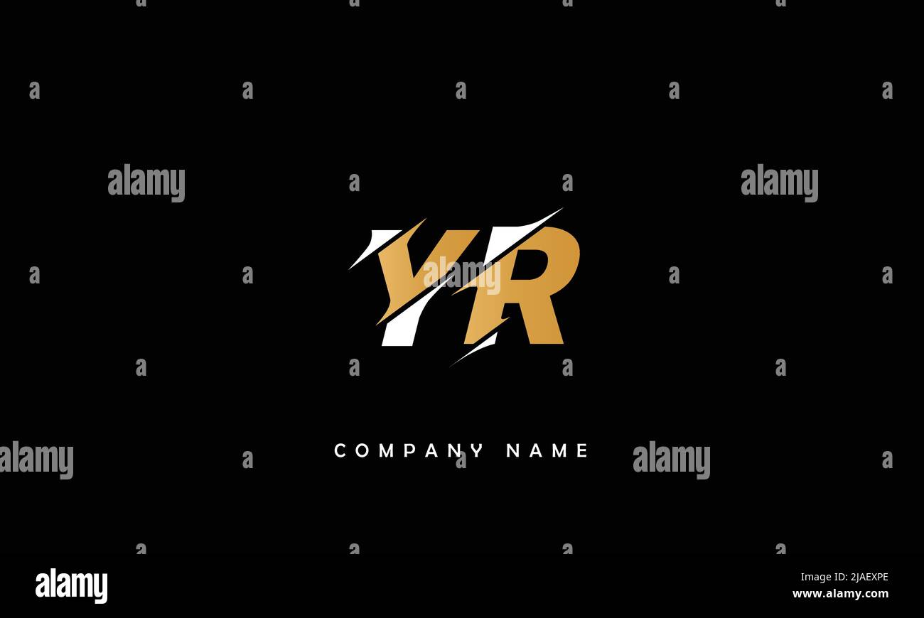 YR, RY Alphabets Letters Logo Monogram Stock Vector
