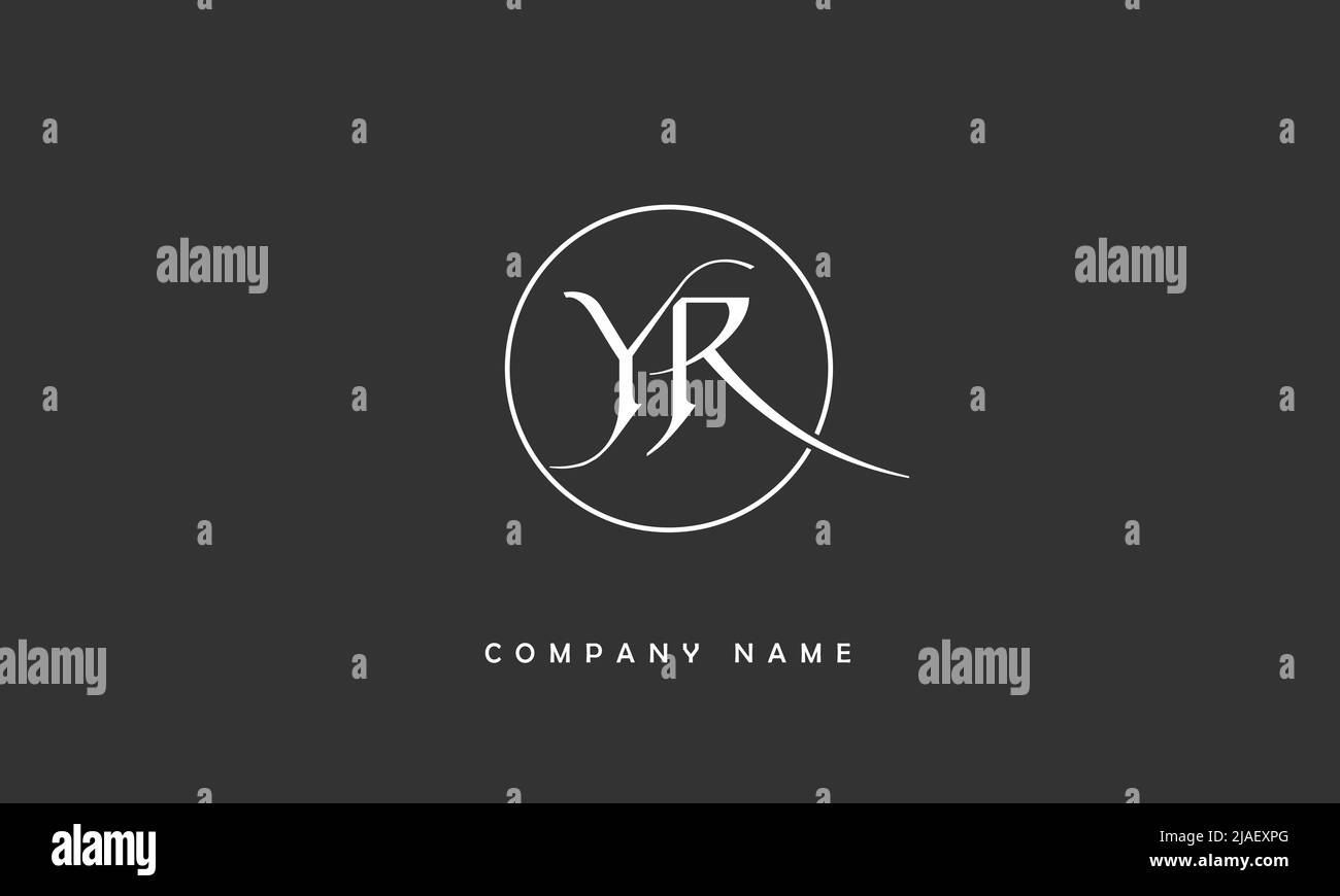 YR, RY Alphabets Letters Logo Monogram Stock Vector