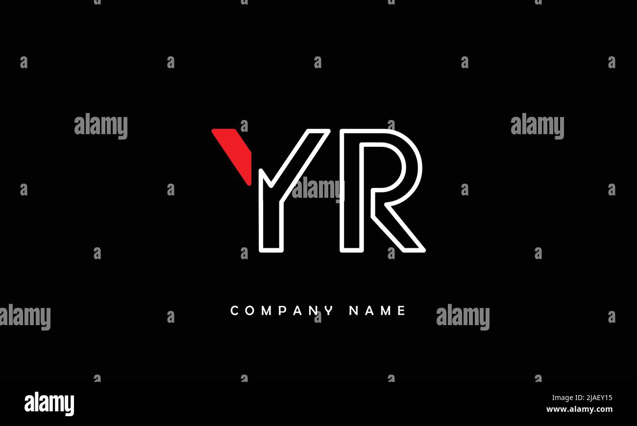 YR, RY Alphabets Letters Logo Monogram Stock Vector