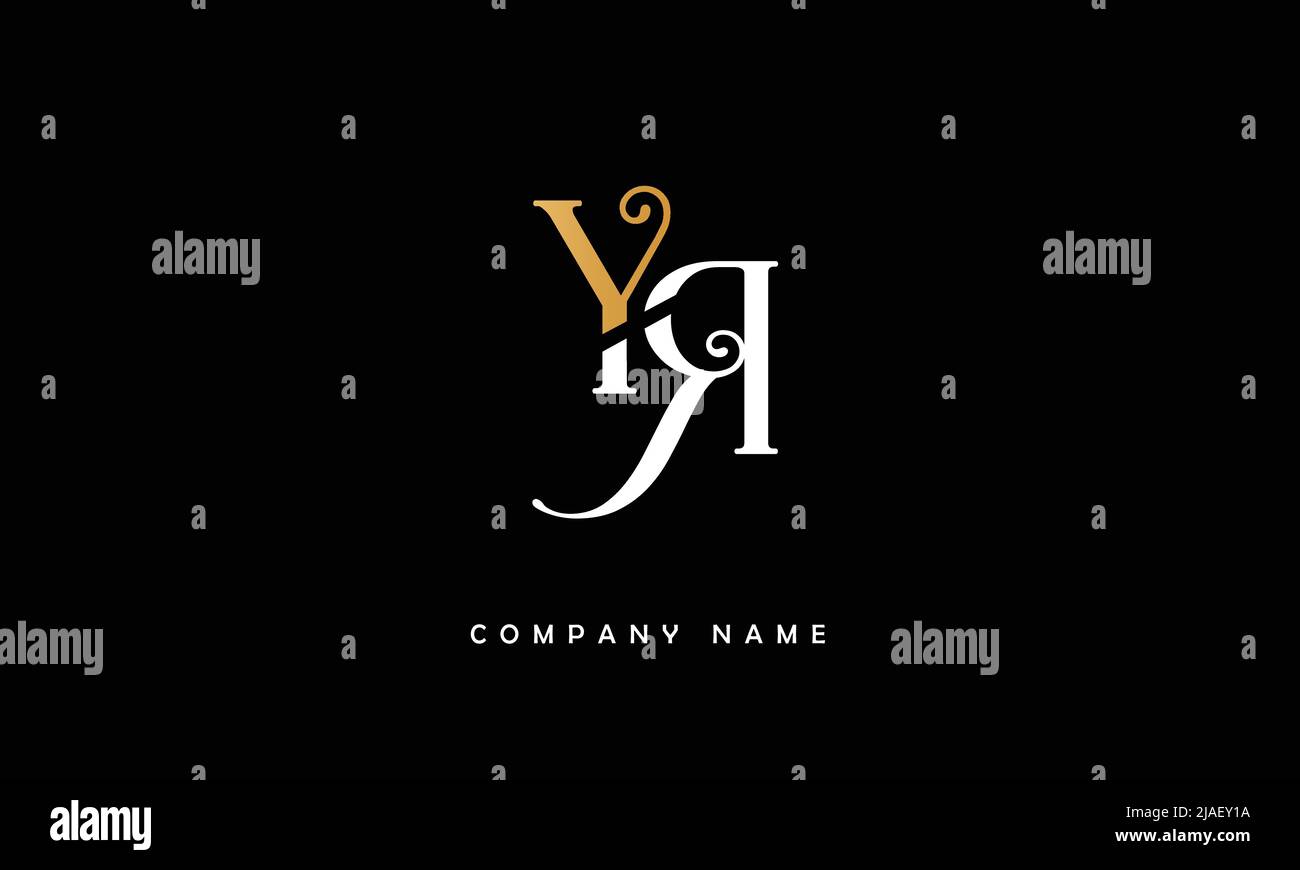 YR, RY Alphabets Letters Logo Monogram Stock Vector