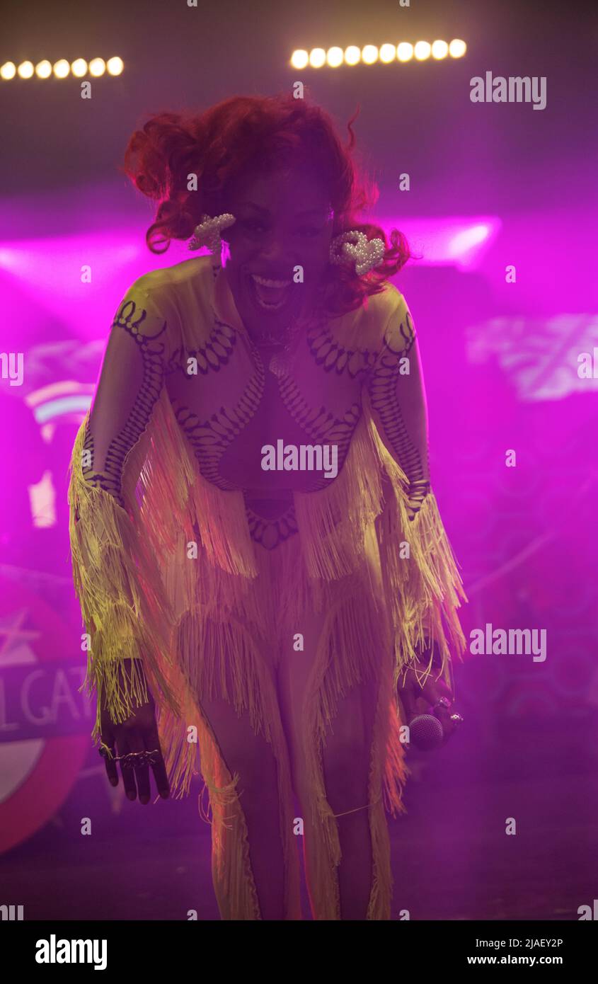 London,, England, 29th May 2022, Kele Le Roc performing on Rampage stage at City Splash Festival 2022 in Brockwell Park in Brixton, Nigel R Glasgow/Alamy Live News Stock Photo