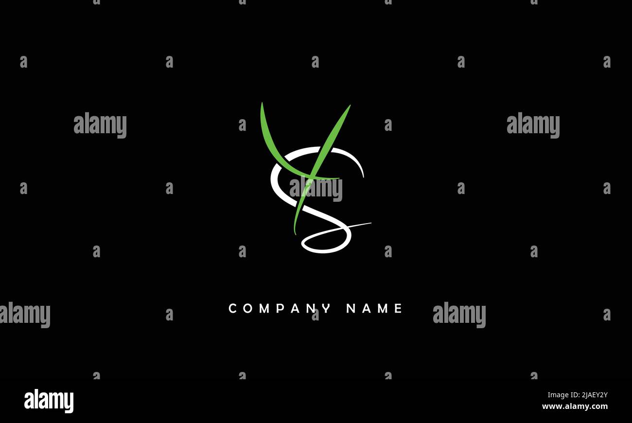 YS, SY Alphabets Letters Logo Monogram Stock Vector