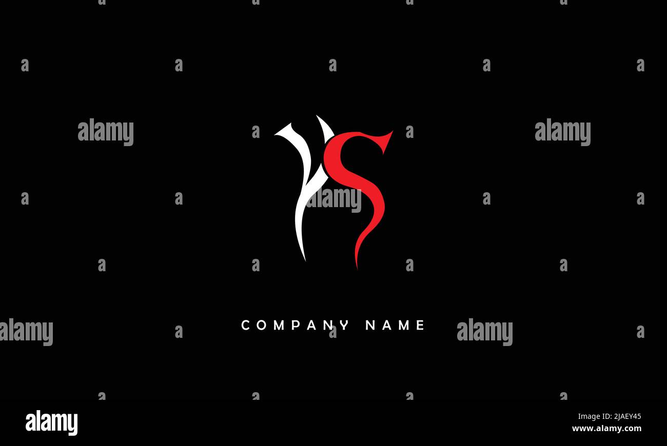 YS, SY Alphabets Letters Logo Monogram Stock Vector