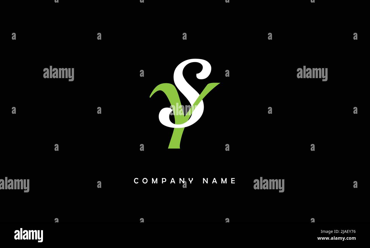 YS, SY Alphabets Letters Logo Monogram Stock Vector