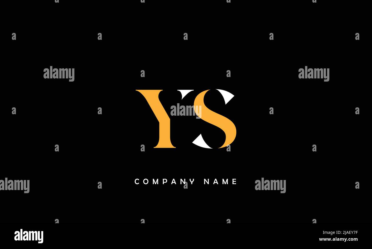 YS, SY Alphabets Letters Logo Monogram Stock Vector