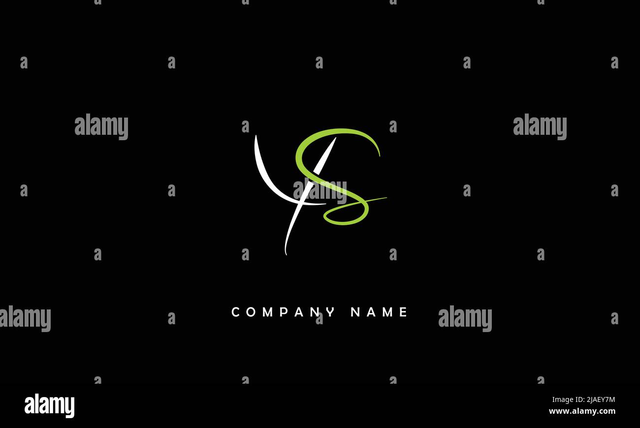 YS, SY Alphabets Letters Logo Monogram Stock Vector