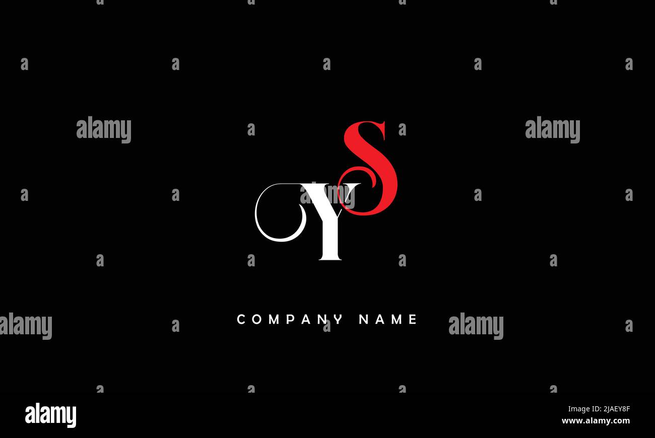 YS, SY Alphabets Letters Logo Monogram Stock Vector