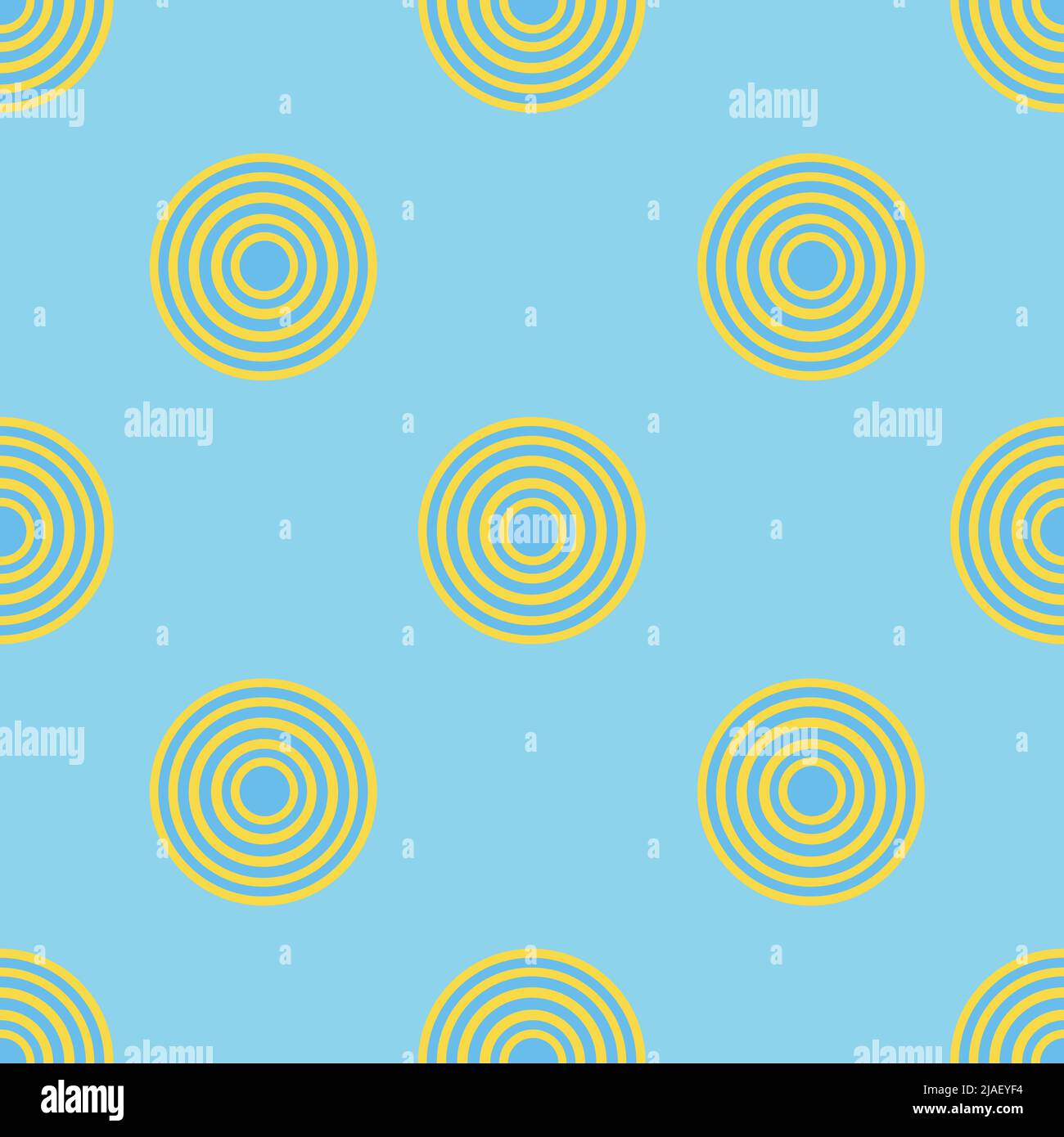 Dotted abstract geometric seamless pattern on blue background. Stock Vector