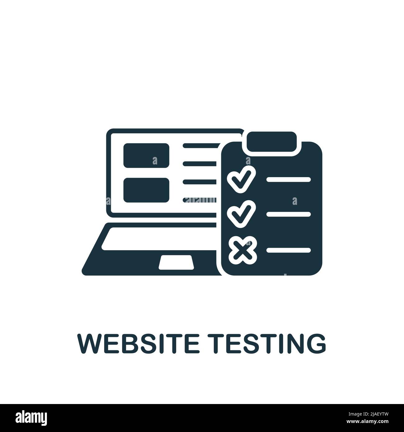 Website Testing icon. Monochrome simple Web Development icon for ...