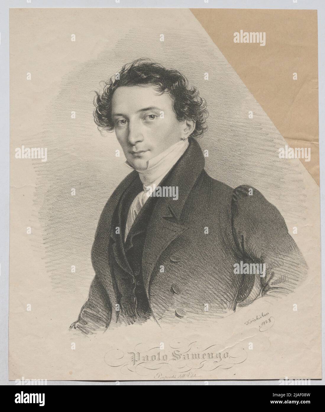 Paolo Samengo. '. Paolo Samengo, Italian dancer. Josef Kriehuber (1800-1876), lithographic Stock Photo