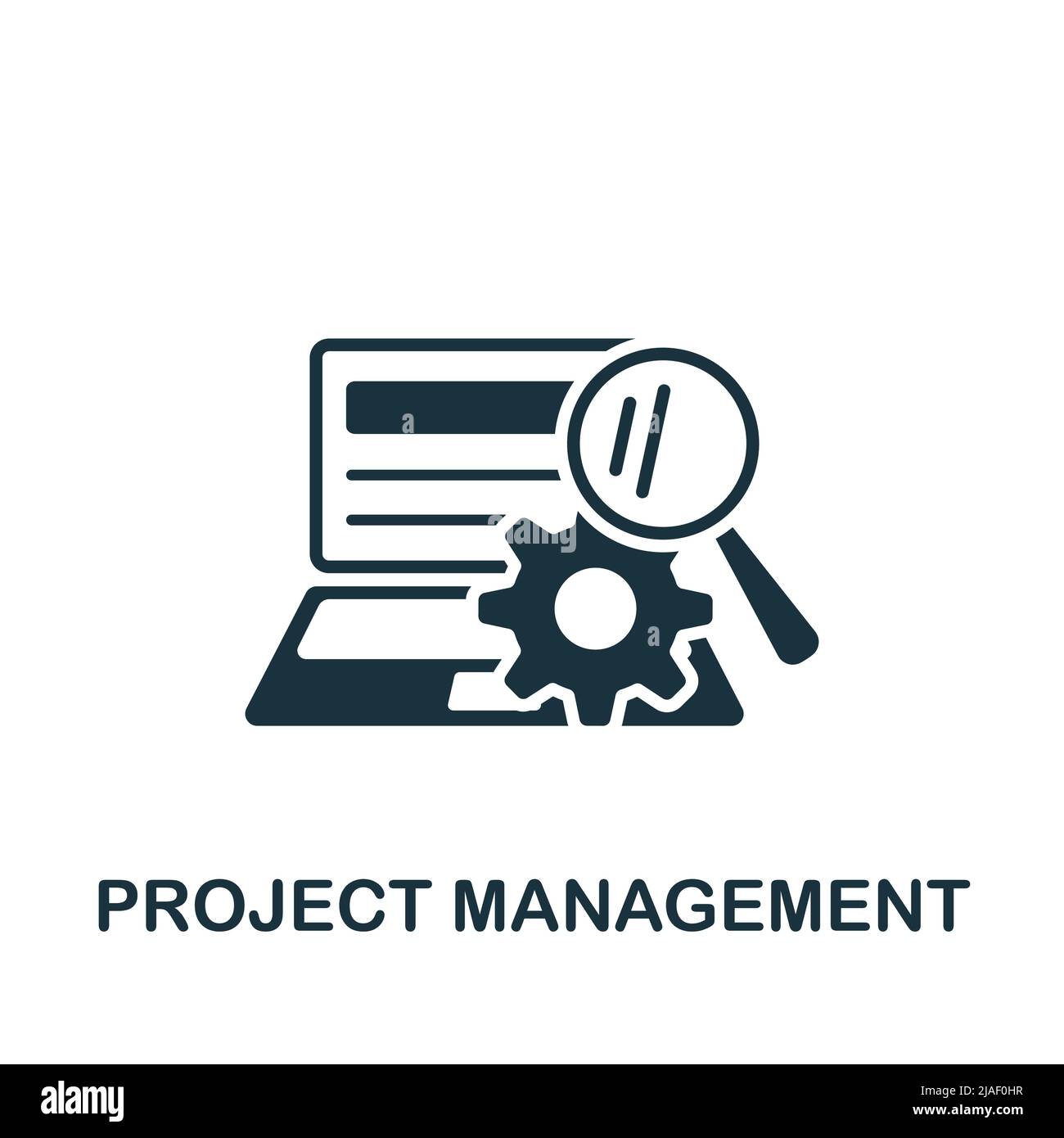 Project Management icon. Monochrome simple Web Development icon for ...