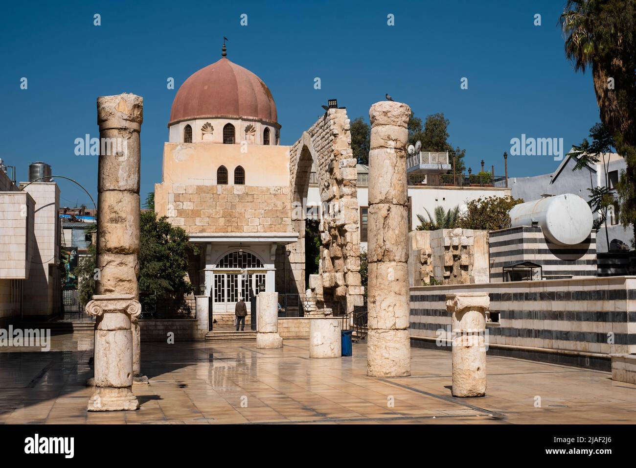 Damascus, Syria -May, 2022: Courtyard of Saladin's Mausoleum in Damascus Stock Photo