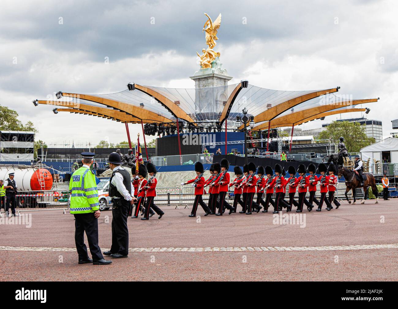UK, London 1st June 2012 Stage for Jubilee concert next to golden