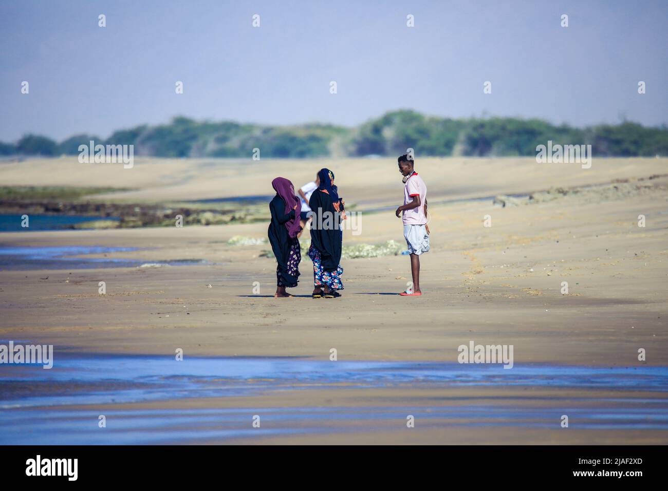 Local people on the Berbera streets Stock Photo