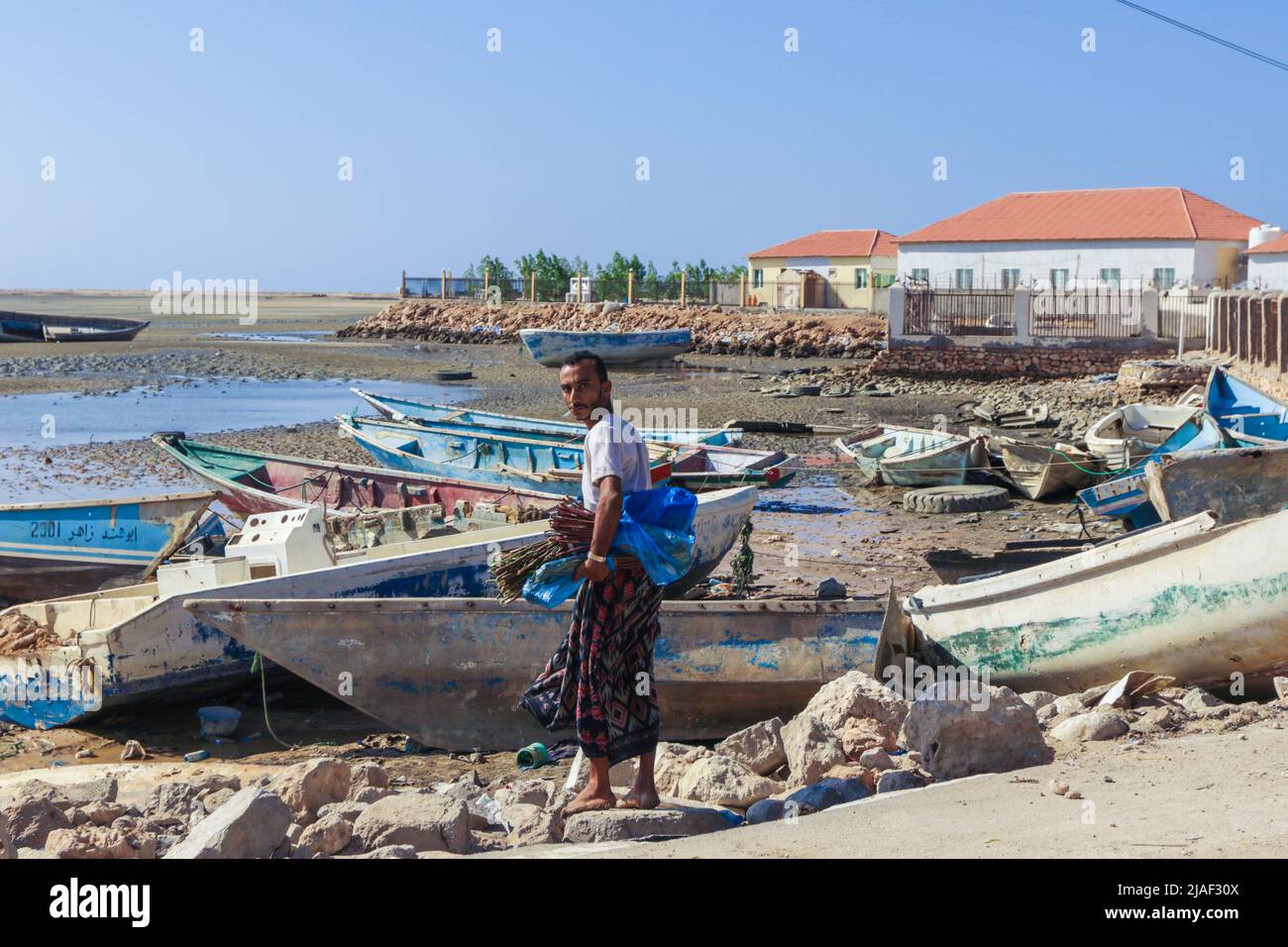 Local people on the Berbera streets Stock Photo