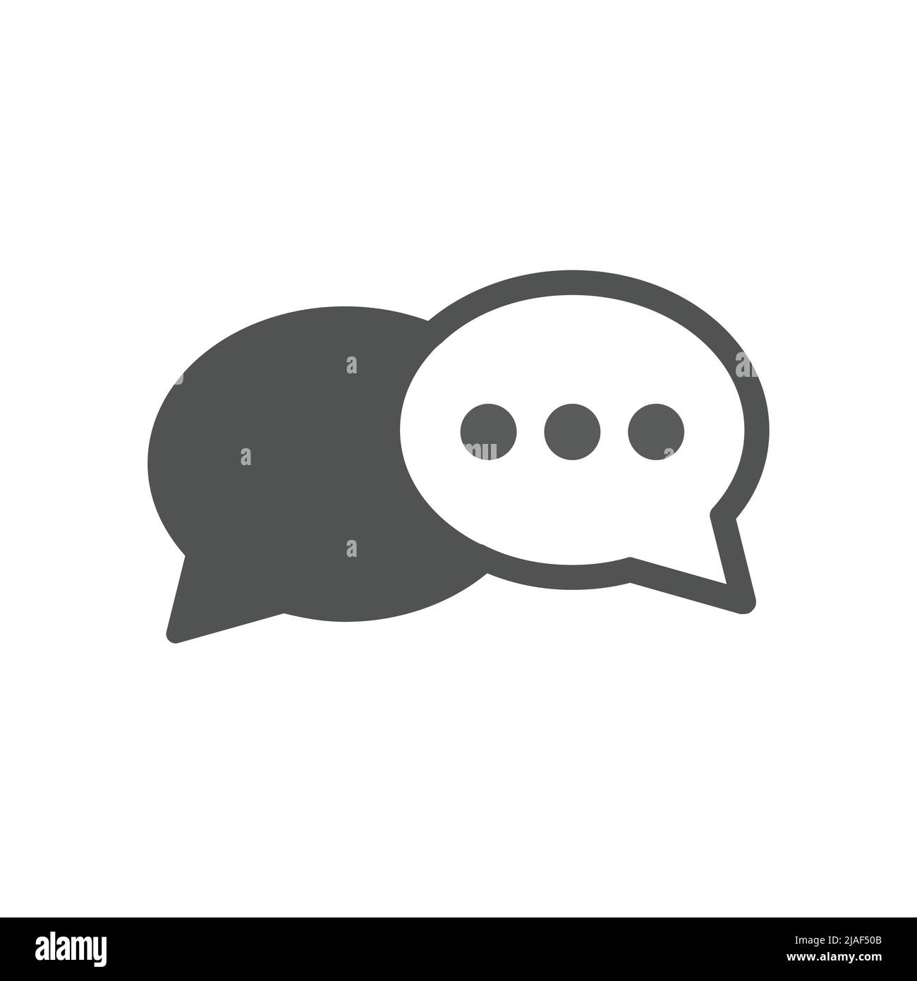 Speech bubble black vector icon set. Chat balloon, contact filled icons. Stock Vector