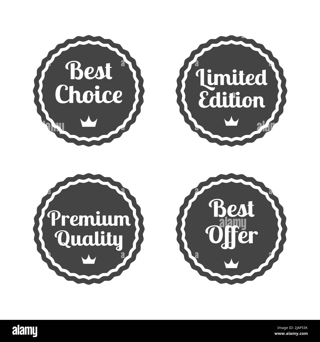 Premium quality and limited edition label badge set. Original product, best choice vector ribbon banner badges. Stock Vector