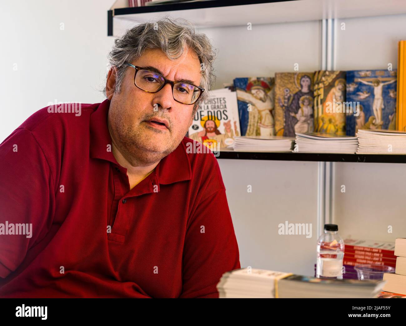 Portrait of Spanish writer and literary critic Juan Manuel de Prada at the  Madrid Book Fair Stock Photo - Alamy