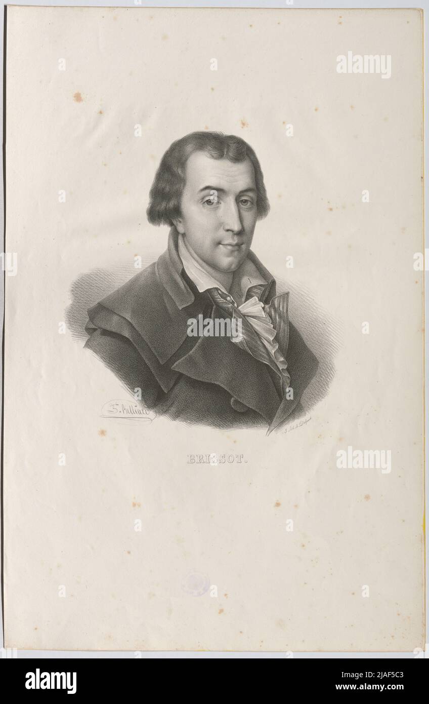Brissot. Francois Seraphin Delpech (1778—1825), lithographer, after: Zephirin Felix Jean Marius Belliard (1798—1861), artist Stock Photo