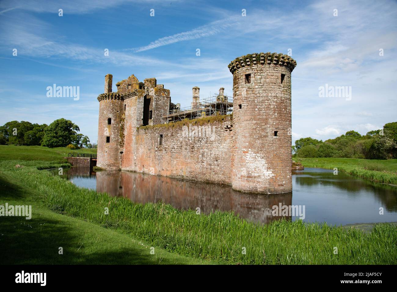 Caerlaverock Castle, Dumfries, Dumfries and Galloway, Scotland, UK. Stock Photo