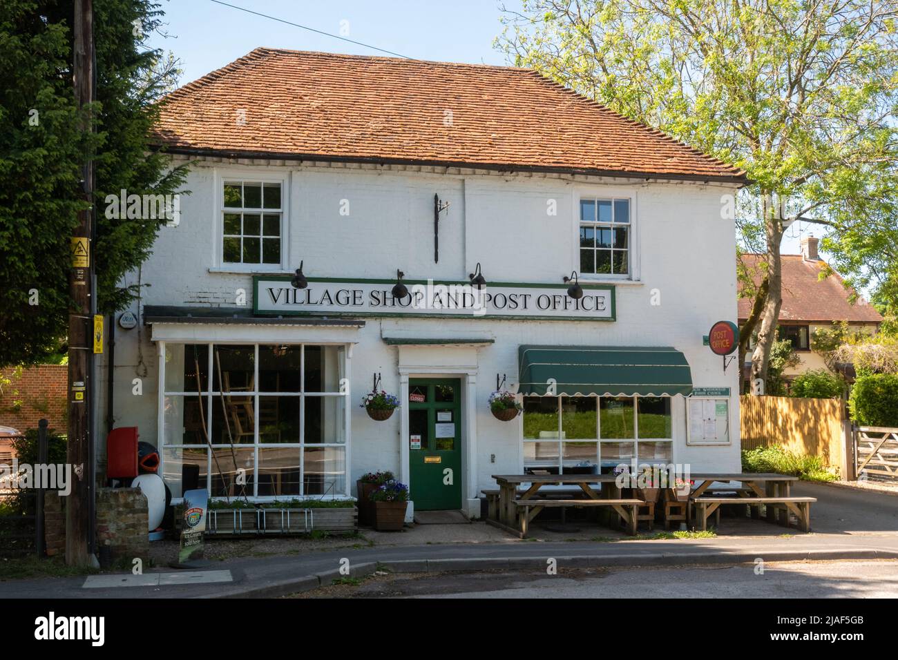 Village Shop and Post Office in South Warnborough, Hampshire, England, UK, associated with the post office scandal. Jo Hamilton accused falsely Stock Photo