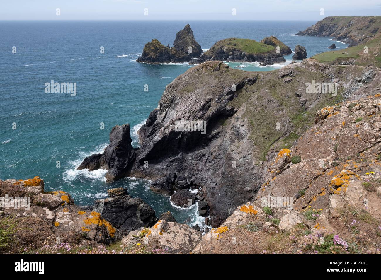 Spectacular scenery at Kynance Cove, Cornwall, England. Stock Photo