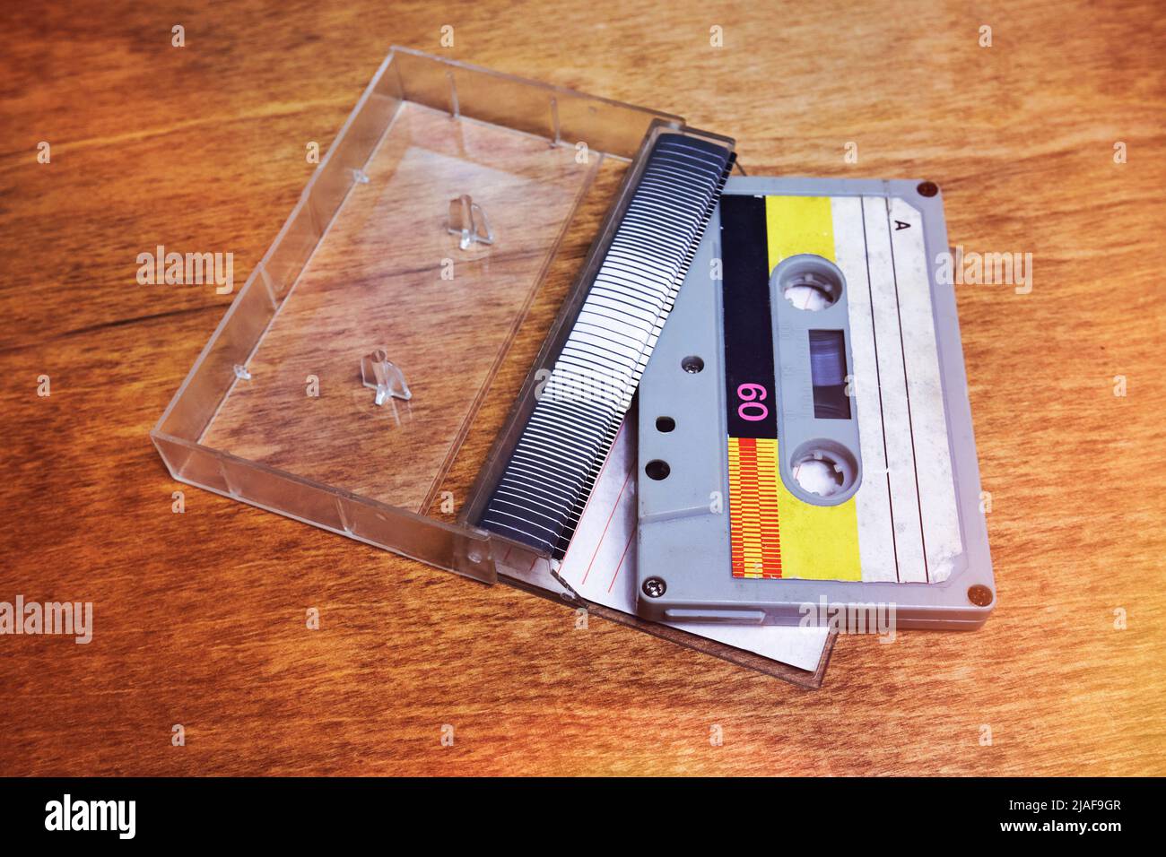 Vintage compact cassette tape for recording Stock Photo Alamy