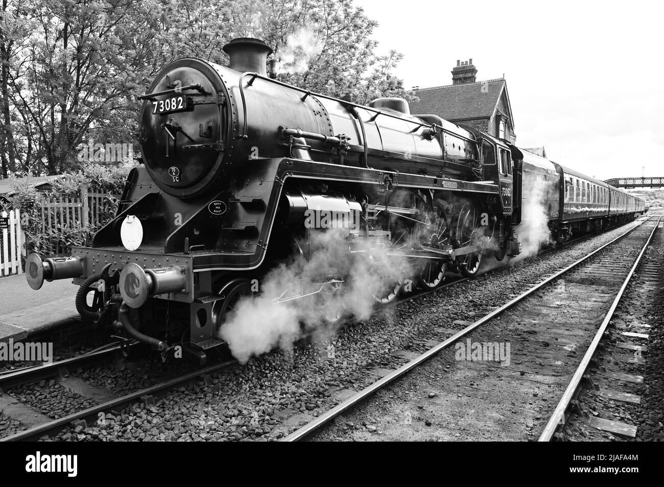 Sheffield Park, West Sussex, UK-May 29 2022: BR Standard Class 5 73082 ...
