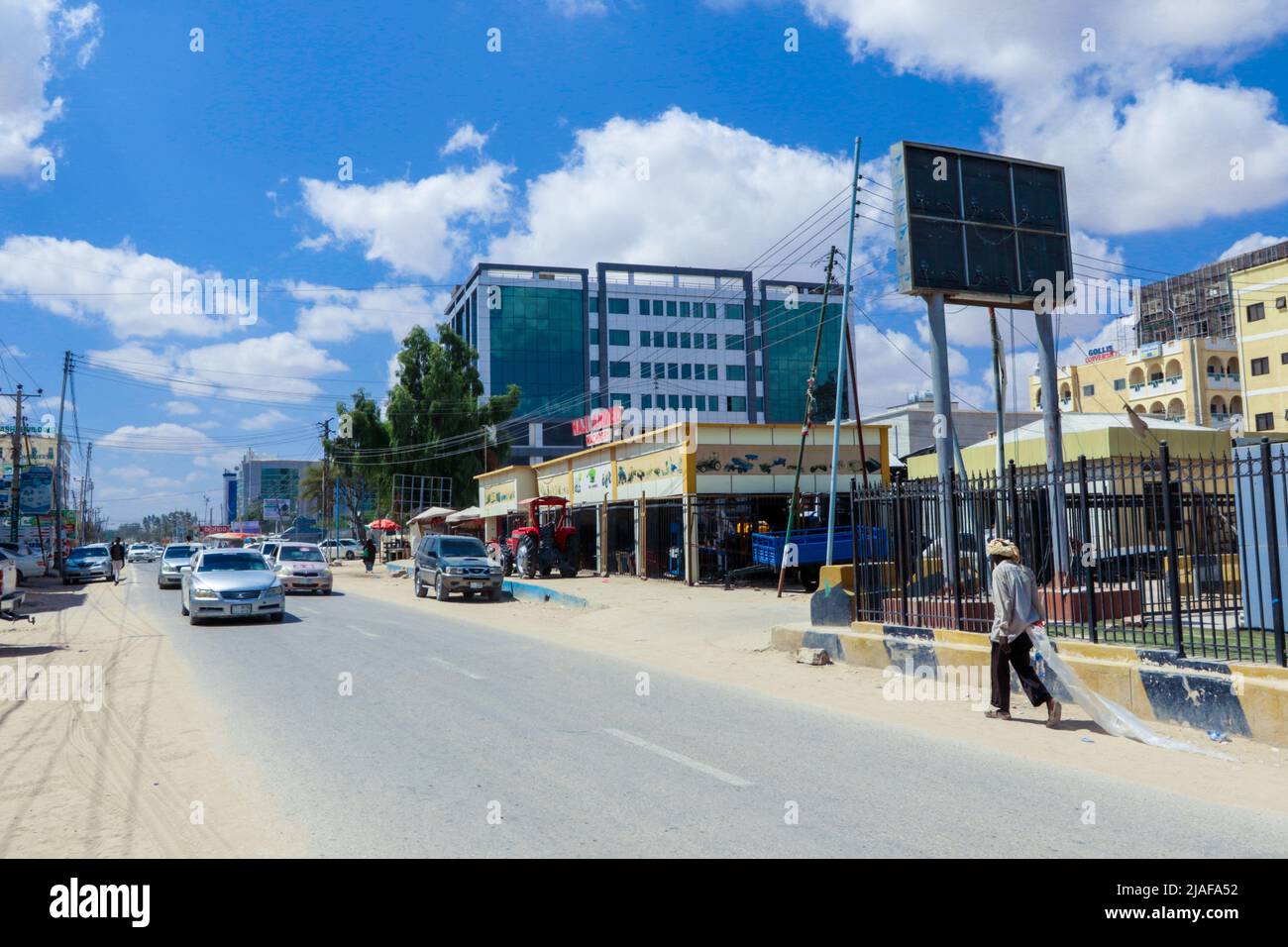 Cars and Local People on the Hargeisa streets Stock Photo