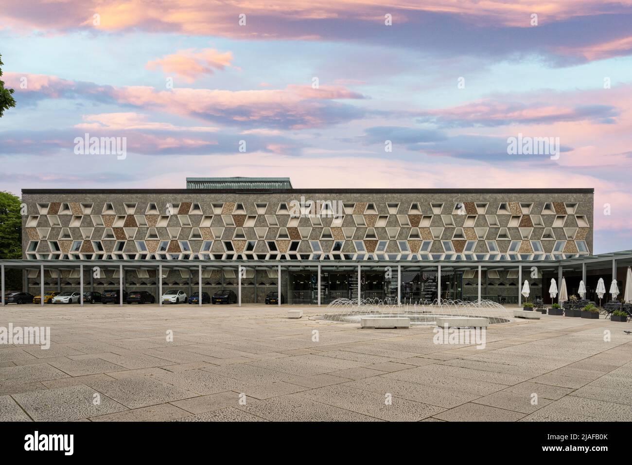 Luxembourg city, May 2022.  Outdoor view of the Grand Theatre of the City of Luxembourg in the city center Stock Photo